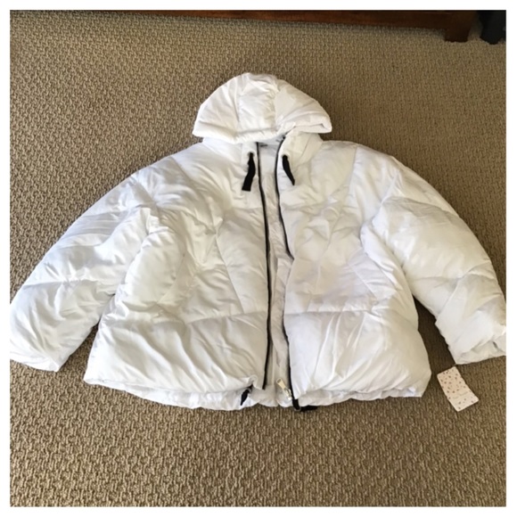 Free People Hailey White Hooded Puffer Coat. NWT. - Picture 7 of 8
